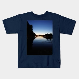 romantic night at a lake Kids T-Shirt